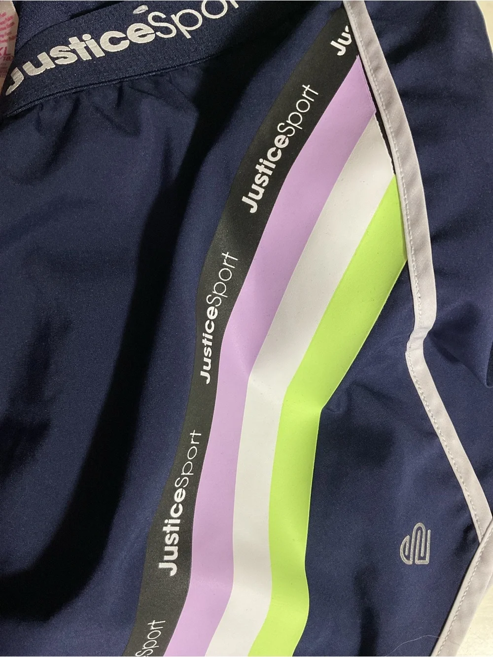Justice Sport Girls Size XL 16/18 Lknw Athletic Shorts Solid Blue 3” Inseam Raci